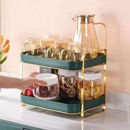 Luxury 2 Tier Drain Storage Rack