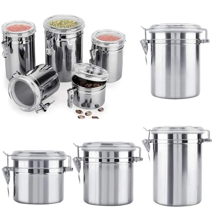 4 Pcs Stainless Steel Jars Set