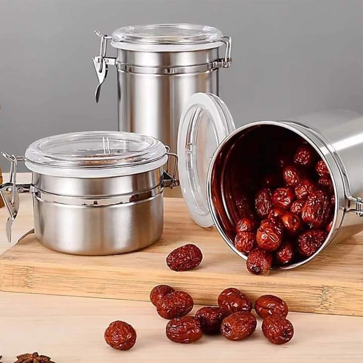 4 Pcs Stainless Steel Jars Set