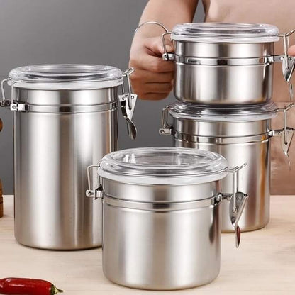 4 Pcs Stainless Steel Jars Set