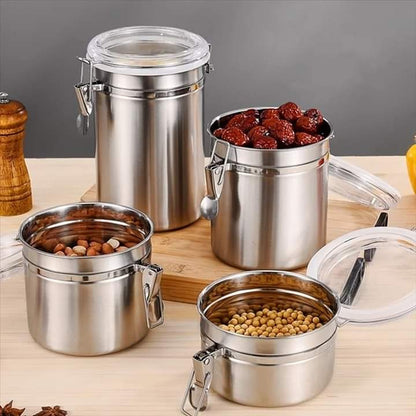 4 Pcs Stainless Steel Jars Set