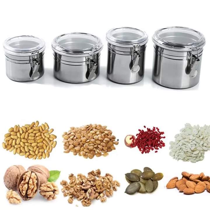 4 Pcs Stainless Steel Jars Set