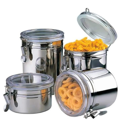 4 Pcs Stainless Steel Jars Set