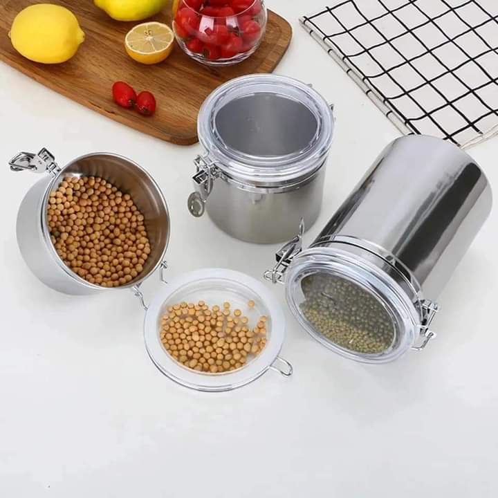 4 Pcs Stainless Steel Jars Set