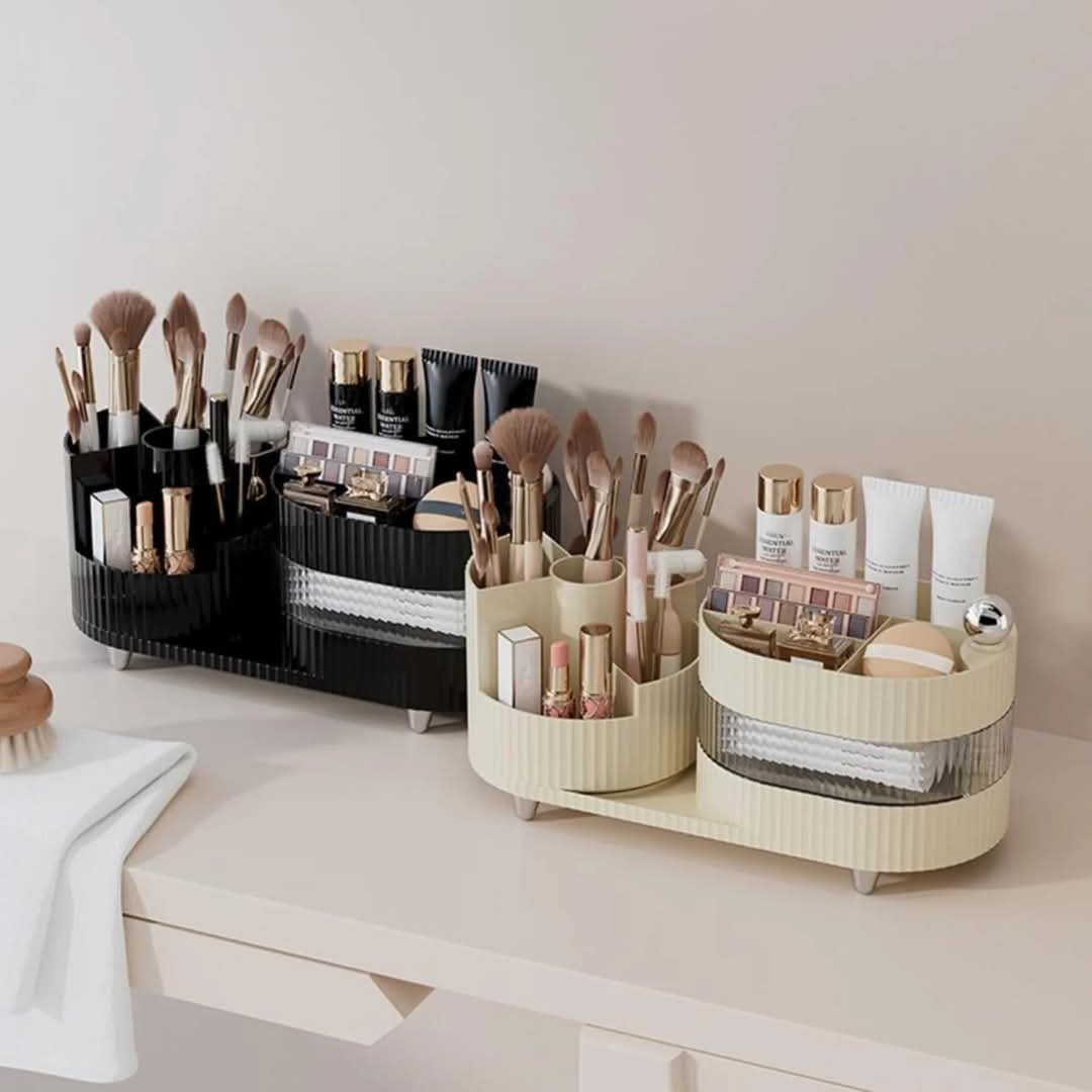 360° Rotating Multiple Compartments Makeup Storage Box