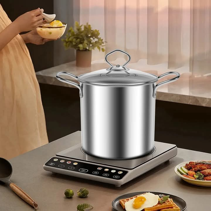 3.5 L Deep Frying Pot With Glass Lid