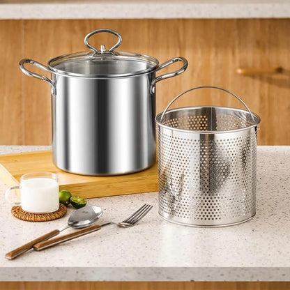 3.5 L Deep Frying Pot With Glass Lid