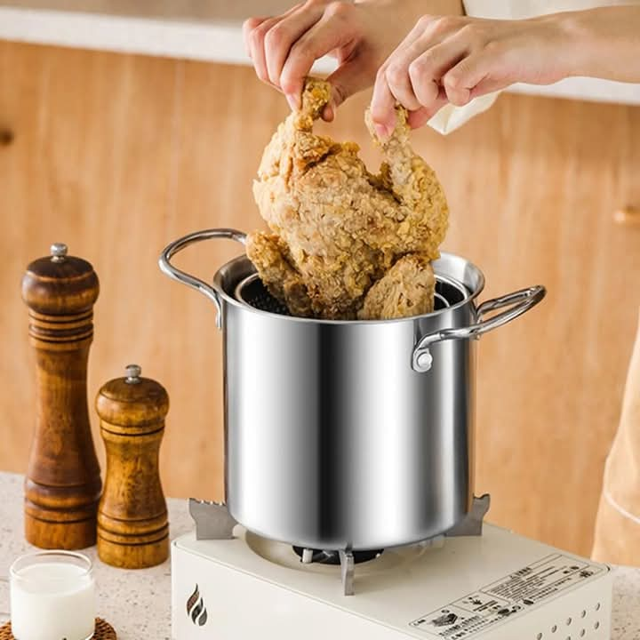 3.5 L Deep Frying Pot With Glass Lid