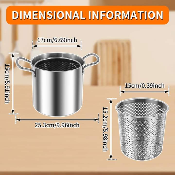 3.5 L Deep Frying Pot With Glass Lid