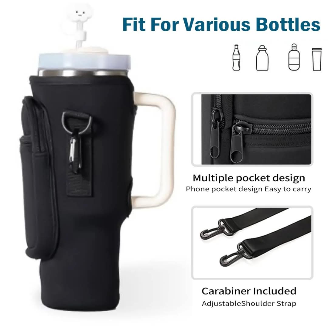 Tumbler Carrier Bag With Mobile Phone Pocket