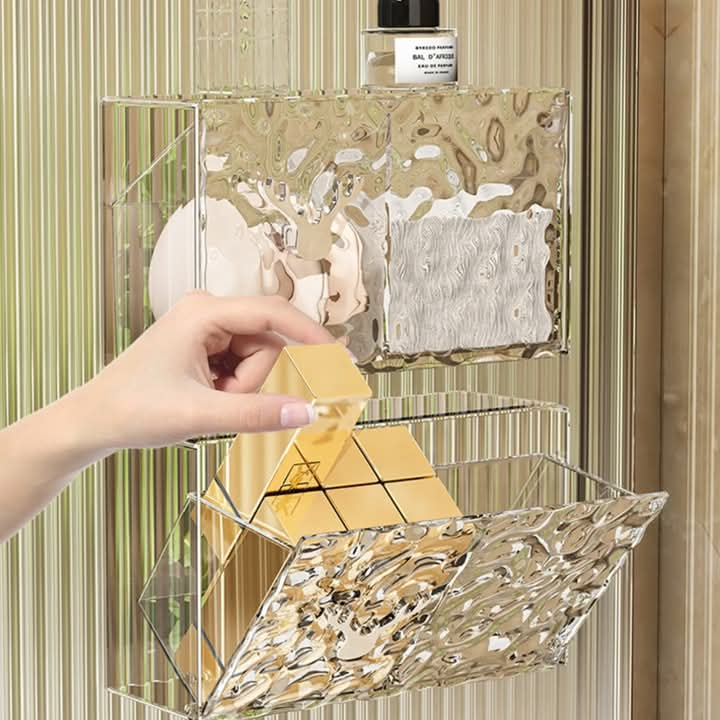 Acrylic wall mounted glam organizer