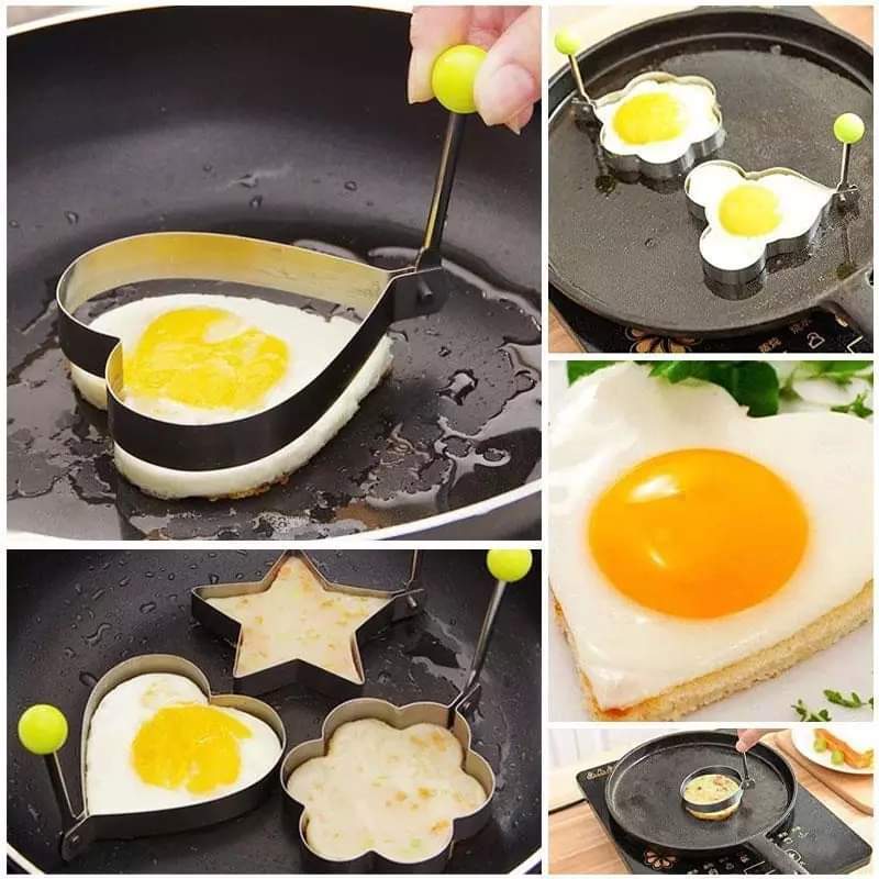 4 Pcs Egg Shaper Stainless Steel