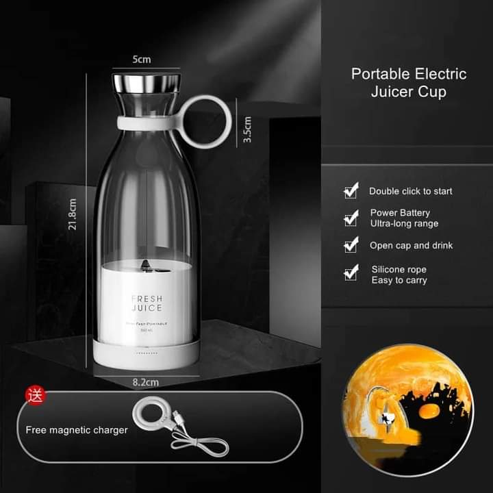 4 Blades Usb Rechargeable Juice Bottle