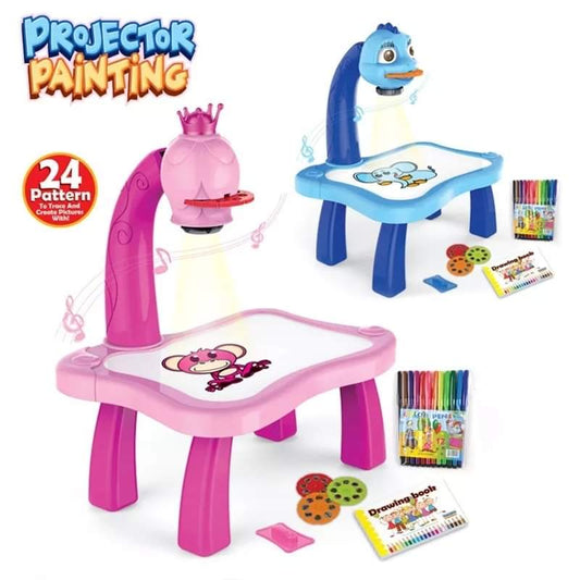 Children LED Projector Art Drawing Desk