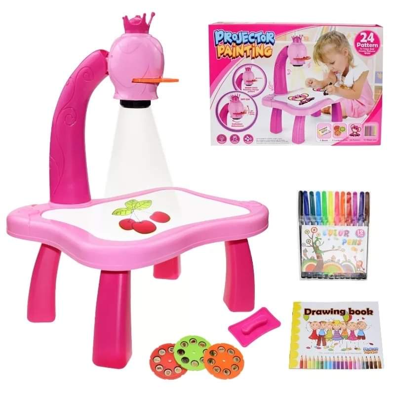 Children LED Projector Art Drawing Desk