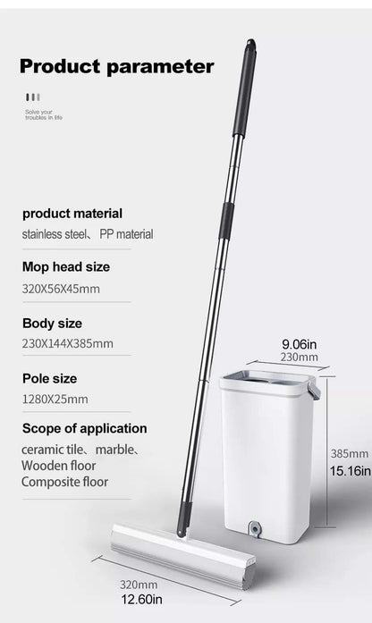 Microfiber Squeeze Mop With Bucket