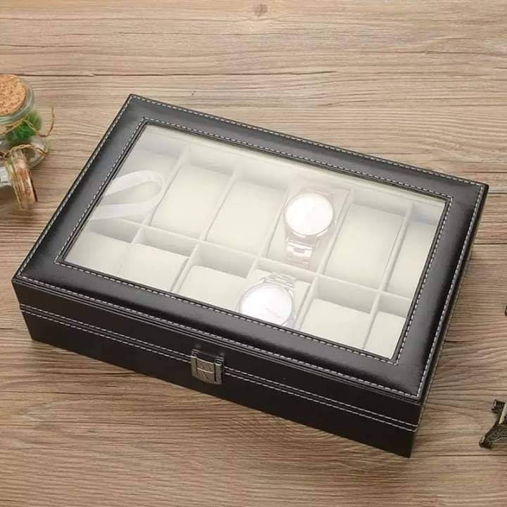 Leather Watch Organizer Box