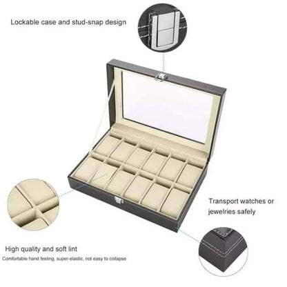 Leather Watch Organizer Box