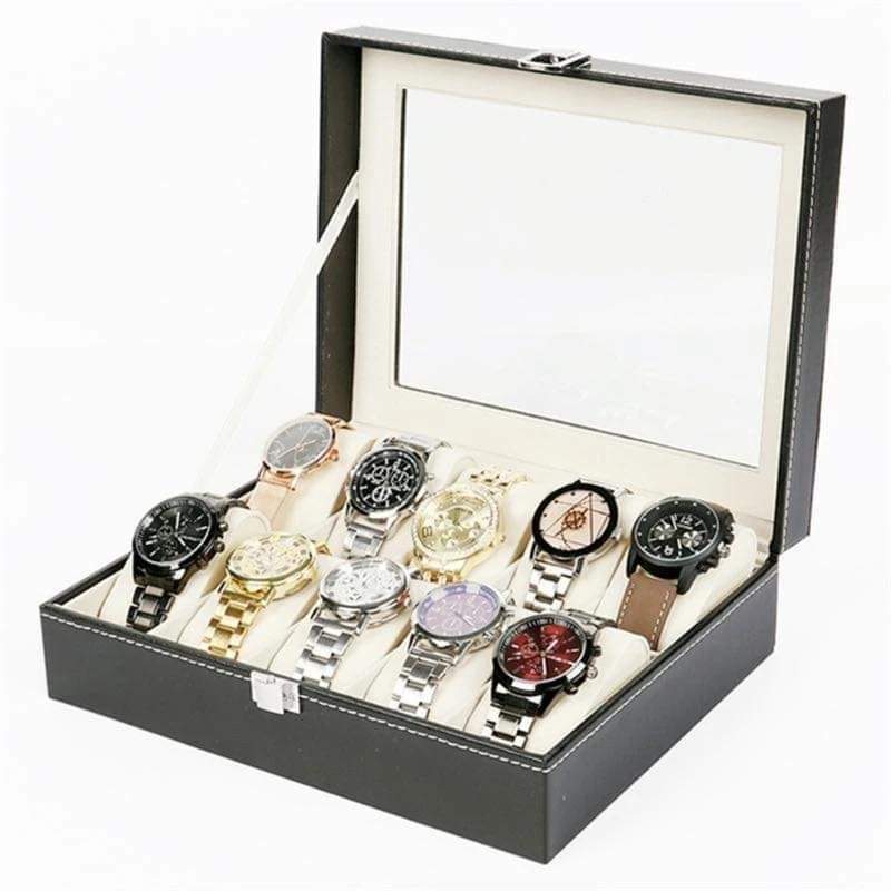 Leather Watch Organizer Box