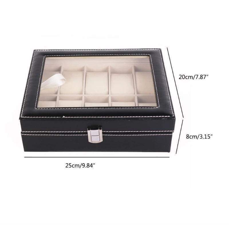 Leather Watch Organizer Box