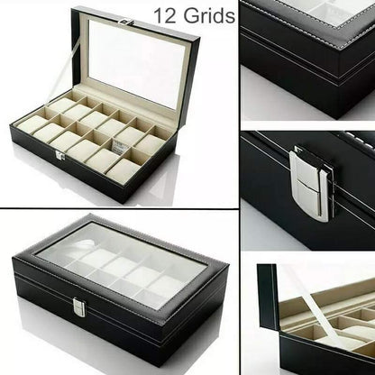 Leather Watch Organizer Box