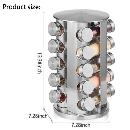 Rotating stainless steel Spice organizer