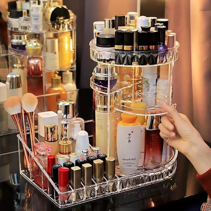 360 Rotating Tray Cosmetic Organizer