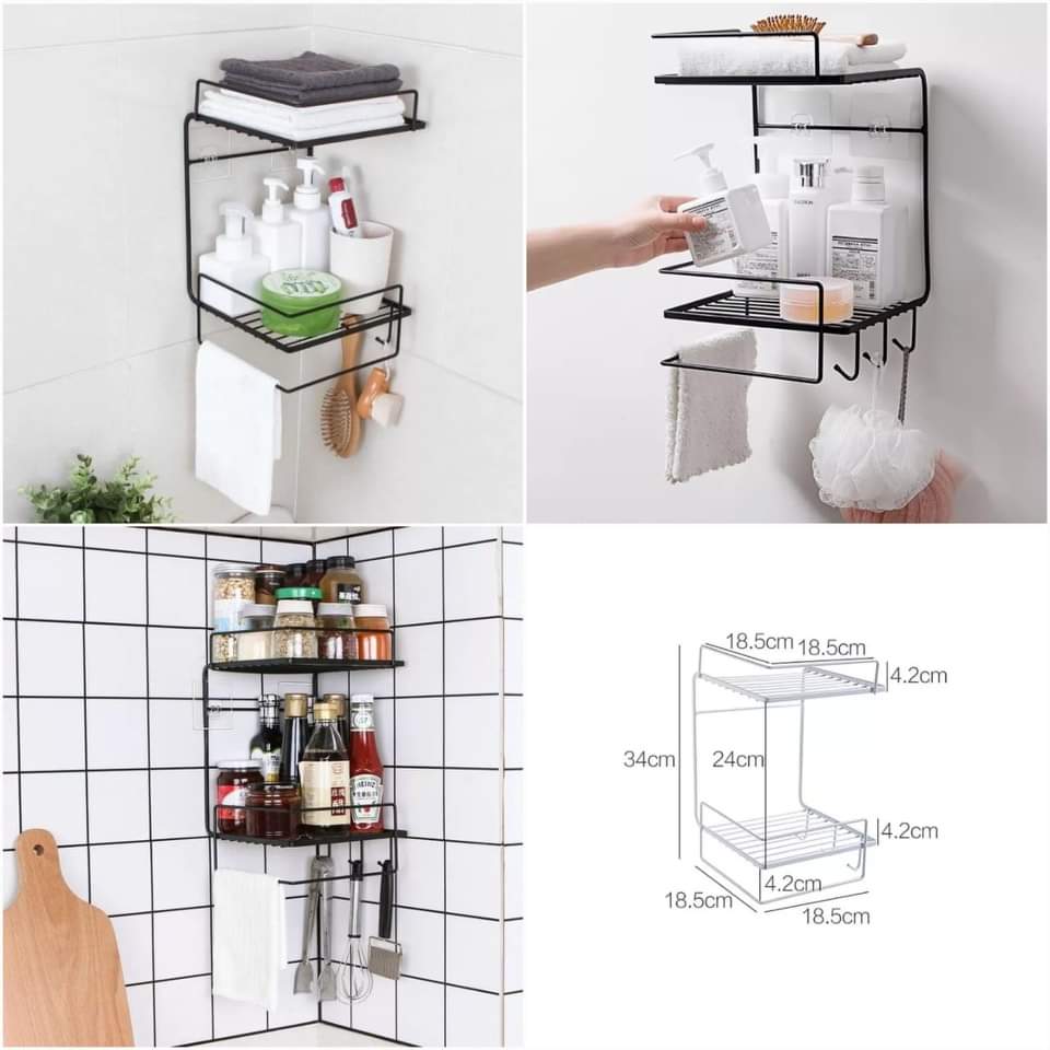 2 Layer Bathroom Metal Shelf