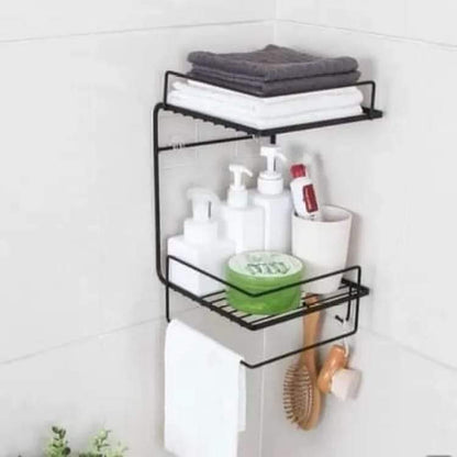 2 Layer Bathroom Metal Shelf