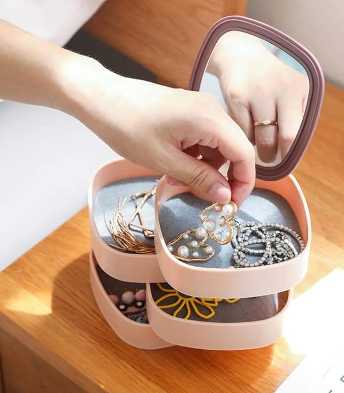 4 Layer Rotatable Jewelry Organizer