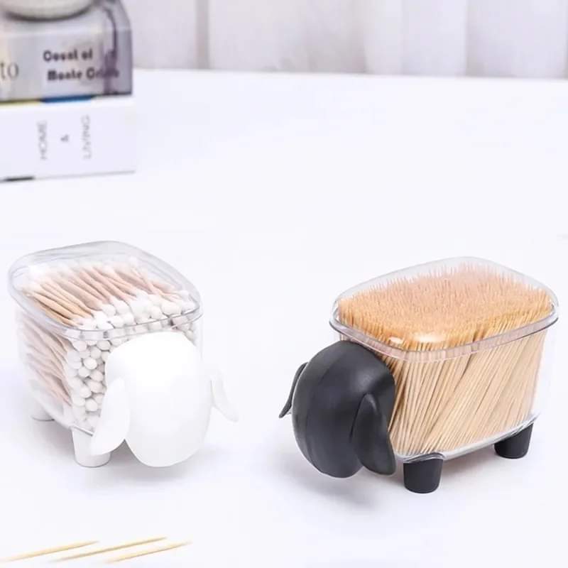 Sheep Shape Cotton Swab And Multipurpose Holder