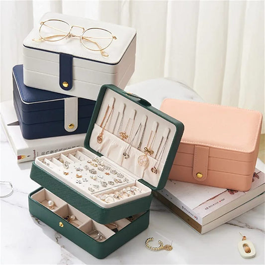 Portable Large Capacity Jewelry Box (Pu Leather)