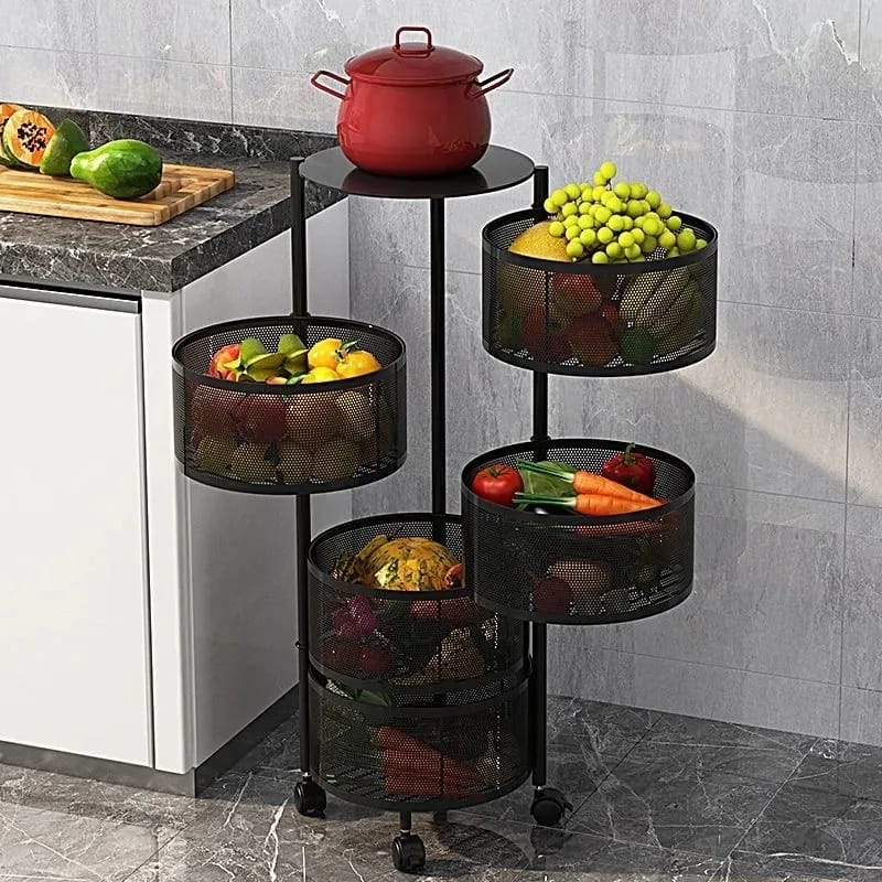 Rotating Round Kitchen Storage Trolly – ShoppingIdeas.pk