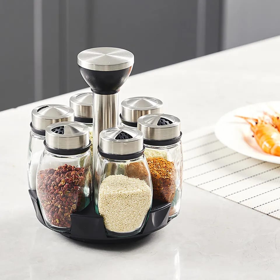 360° Rotating Spice Jar Set