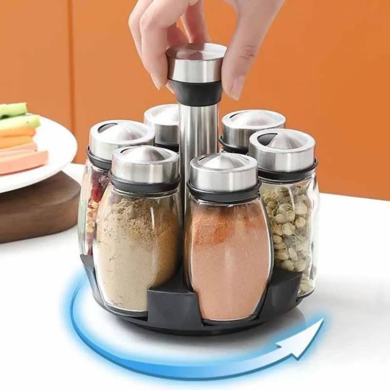 360° Rotating Spice Jar Set