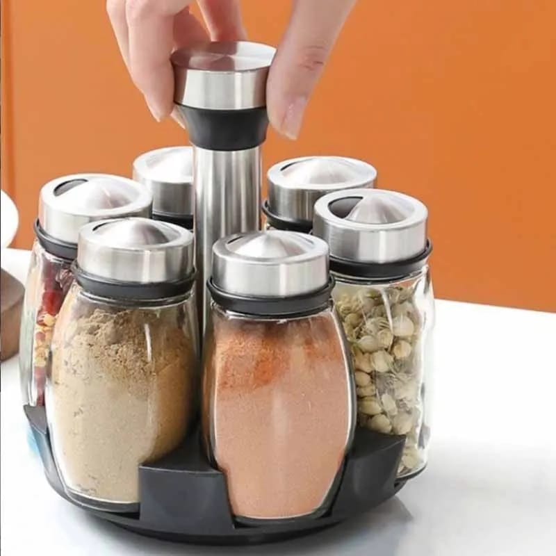 360° Rotating Spice Jar Set