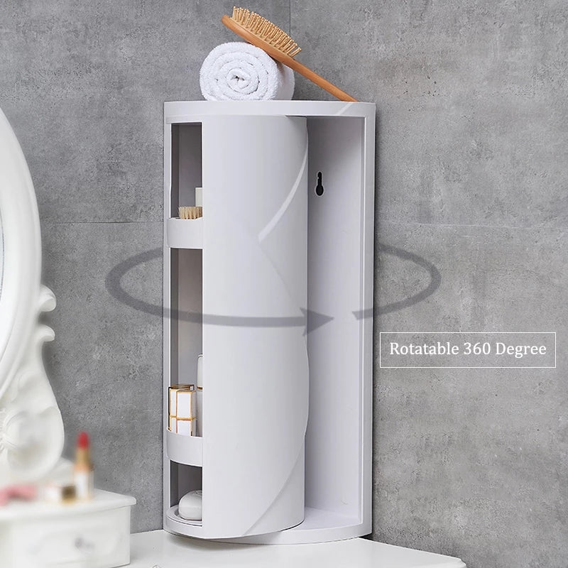 Corner Storage Cabinet (360⁰ Rotatable)