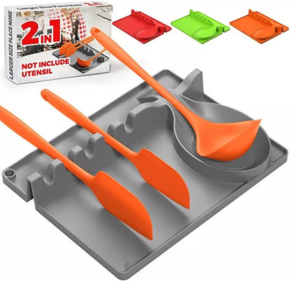 2 in 1 Multifunctional Silicone Spoon Holder