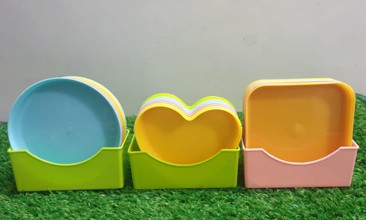 10pcs mini snacks plates with stand