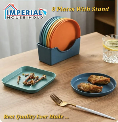 10pcs mini snacks plates with stand