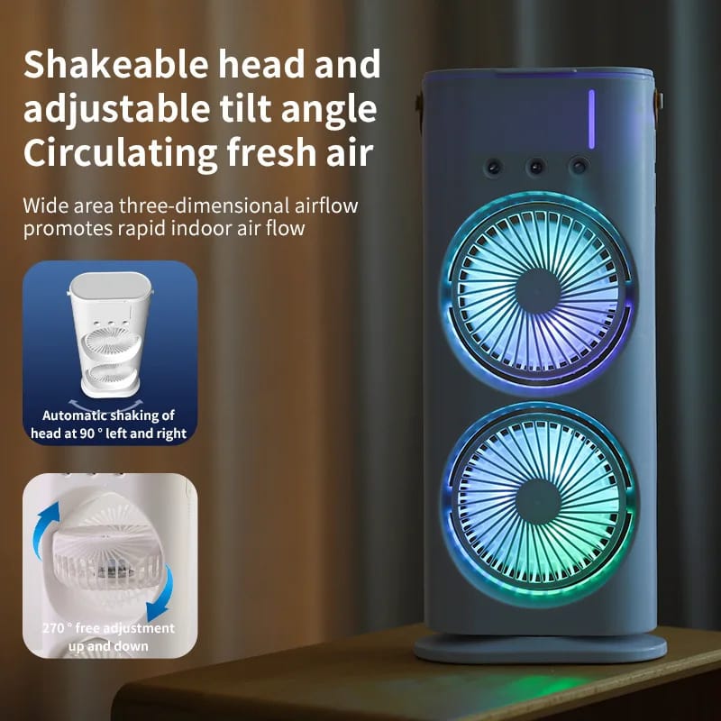 Double-Ended Spray Water Mist Fan