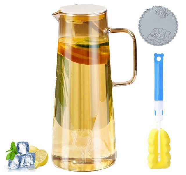 Heat Resistant Glass Water Jug (Premium Borosilicate) 1700 ML capacity