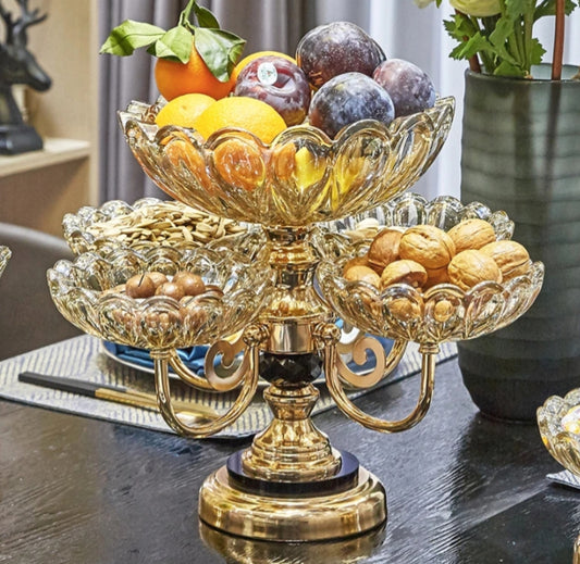 Luxury Crystal Rotating Dry Fruit Tray