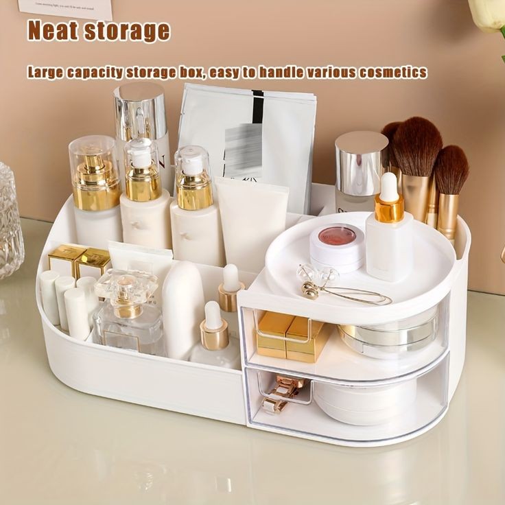 Makeup Storage Organizer With Drawer