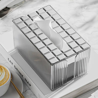 Luxury solid crystal desktop tissue box