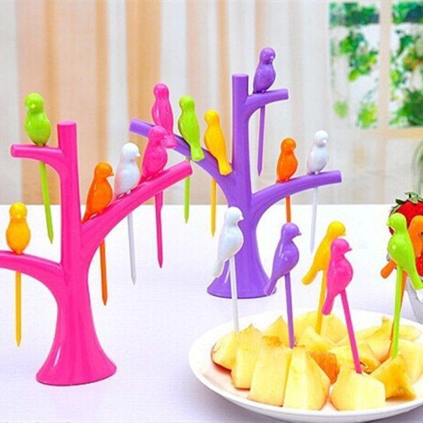 Bird Design Fruit Fork Set