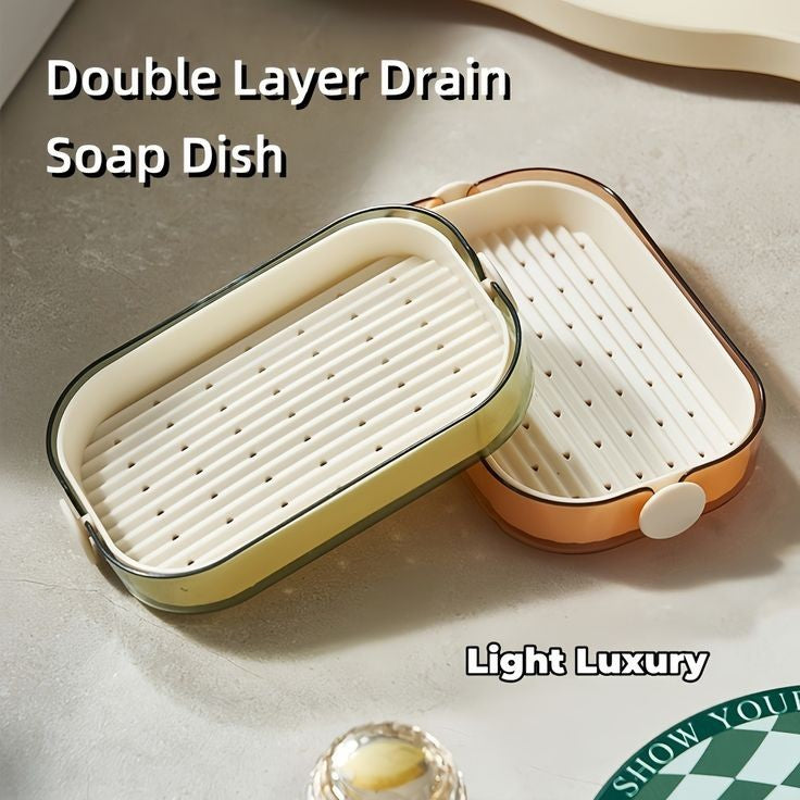 Plastic Double Layer Drain Soap Dish