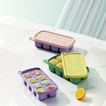 Silicone Ice Cube Tray With Lid