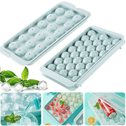 Round Ice Cube Tray With Lid