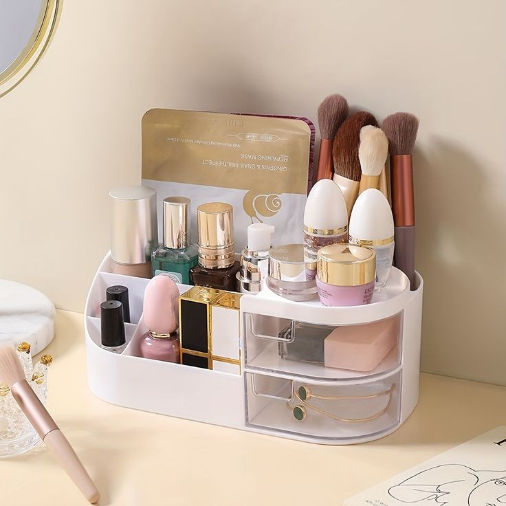 Makeup Storage Organizer With Drawer